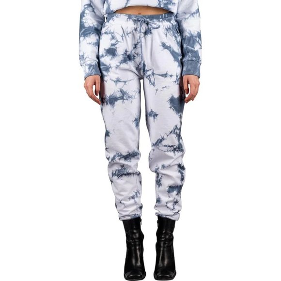 Silver Jeans Pants - SILVER Women's Blue Fleece Lined Tie-Dye Joggers - NEW NWT
